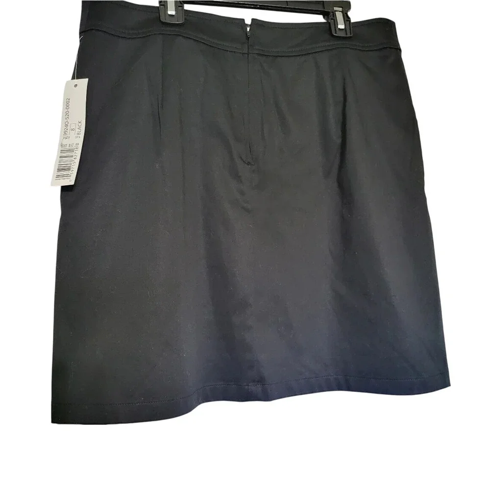 Tribal Women's Preppy Black Button Detail Front Slit Stretch Mini Skirt 8 NEW - Picture 4 of 7